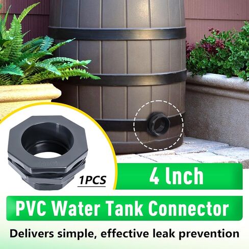 4 Inch PVC Bulkhead Fitting, PVC Bulkhead Fitting for Pools, Rain Barrels, Aquariums, Water Tank in Saudi Arabia