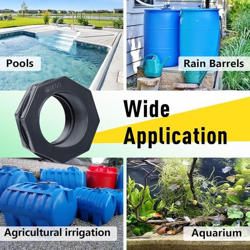 4 Inch PVC Bulkhead Fitting, PVC Bulkhead Fitting for Pools, Rain Barrels, Aquariums, Water Tank in Saudi Arabia
