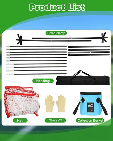 Portable Tennis & Baseball Ball Recovery System Net, 6 x 7ft Portable Polyester Mesh and Fiberglass Frame, Collapsible Pickleball Trainer for Indoor/Outdoor in Kuwait