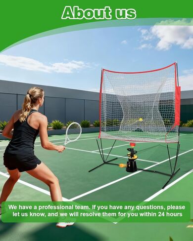 Portable Tennis & Baseball Ball Recovery System Net, 6 x 7ft Portable Polyester Mesh and Fiberglass Frame, Collapsible Pickleball Trainer for Indoor/Outdoor in Kuwait