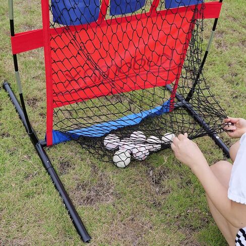 شبكة هدف الترويج - أتقن عرضك! نظام تدريب محمول مع منطقة ضربة مرقمة للبيسبول والكرة اللينة وكرة القدم. تتضمن حقيبة حمل وتتيح التجميع السريع in Kuwait