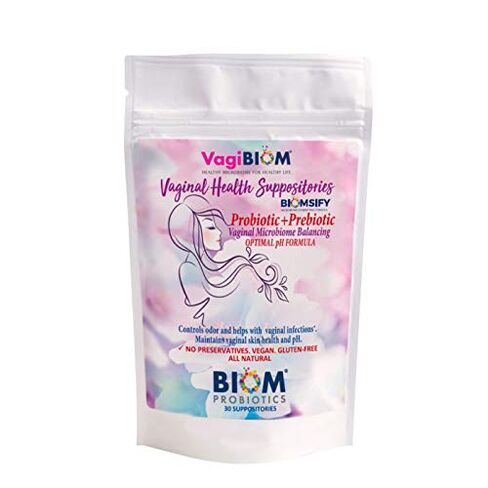 Biom Probiotic Suppository: Natural Vaginal pH and Odor Control Regimen; Balance and Nourishes Vaginal Microbiome; No Parabens (30) in Kuwait