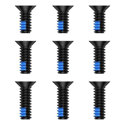 مجموعة براغي نقطة حمراء 9 قطع #6-32 قطر المسمار 7 مم تتضمن 9.5 مم/11 مم/12.5 مم خزانة خيط أزرق من الفولاذ المقاوم للصدأ مسامير رؤية نقطة حمراء للتركيبات البصرية Trijicon RMR/SRO in Kuwait