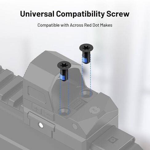 مجموعة براغي نقطة حمراء 9 قطع #6-32 قطر المسمار 7 مم تتضمن 9.5 مم/11 مم/12.5 مم خزانة خيط أزرق من الفولاذ المقاوم للصدأ مسامير رؤية نقطة حمراء للتركيبات البصرية Trijicon RMR/SRO in Kuwait