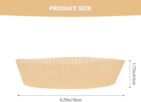 Air Fryer Paper Bowls and Baking Paper Cushions 50pcs Disposable Unperforated round Liners for Kitchen Baking and Oil Absorption in Saudi Arabia