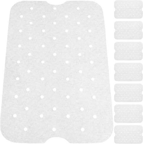 Perforated Air Fryer Disposable Liners 29.5x19.3cm Food-grade Silicone-coated Baking Paper Non-stick Oil-resistant Sheets for Air Fryer Tray, 100pcs in Saudi Arabia