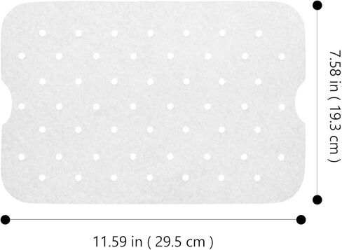Perforated Air Fryer Disposable Liners 29.5x19.3cm Food-grade Silicone-coated Baking Paper Non-stick Oil-resistant Sheets for Air Fryer Tray, 100pcs in Saudi Arabia