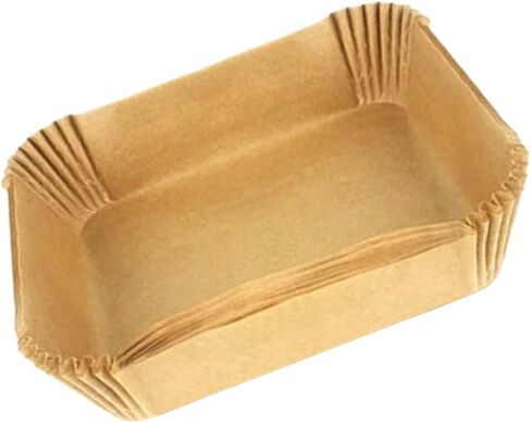 Air Fryer Disposable Paper Liners Square 80 Sheets Non-stick Silicone Oil-absorbing Liners for Baking and Frying Accessories Brown Opp Bag in Saudi Arabia