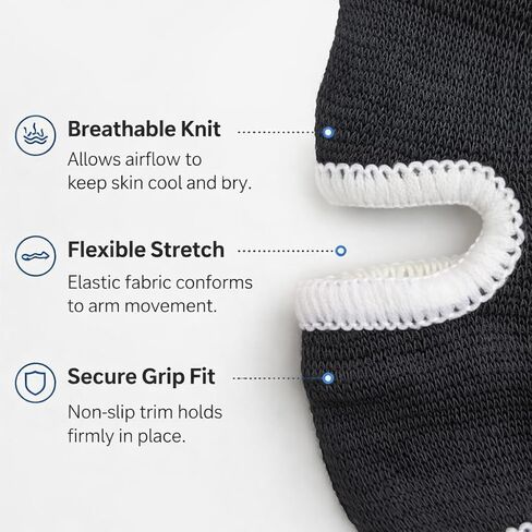 Macco Ankle Compression Sleeve, 2 Pack, Breathable Stretch Knit, Black, One Size, for Running, Basketball, Training in Kuwait