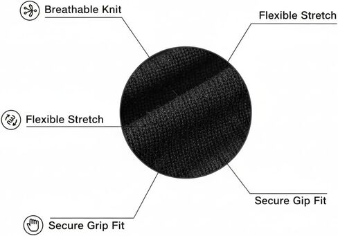 Macco Ankle Compression Sleeve, 2 Pack, Breathable Stretch Knit, Black, One Size, for Running, Basketball, Training in Kuwait