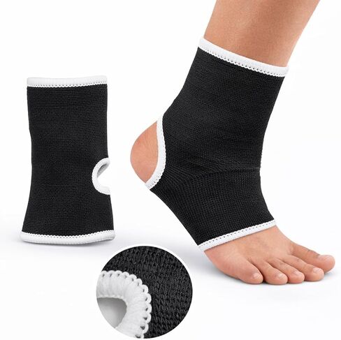 Macco Ankle Compression Sleeve, 2 Pack, Breathable Stretch Knit, Black, One Size, for Running, Basketball, Training in Kuwait