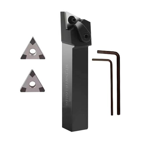 TNMG160404&TNMG160408 CBN-6 Boron Nitride Turning Insert with MTJNR1616H16 External Turning Lathe Cutting Tool Holder,High Speed Finishing of Heat Treated Steel,Sintered Ferrous Alloy and Cast Iron in Kuwait