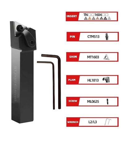 TNMG160404&TNMG160408 CBN-6 Boron Nitride Turning Insert with MTJNR1616H16 External Turning Lathe Cutting Tool Holder,High Speed Finishing of Heat Treated Steel,Sintered Ferrous Alloy and Cast Iron in Kuwait