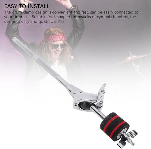 Carbon Steel Cymbal Boom Stand with Rotating Clamp for Cymbals and Percussion Instruments, Adjustable Drum Clamp for Drum Set Accessories in Kuwait
