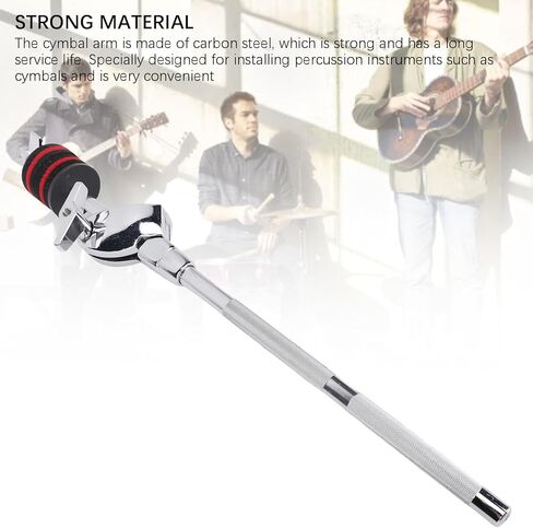 Carbon Steel Cymbal Boom Stand with Rotating Clamp for Cymbals and Percussion Instruments, Adjustable Drum Clamp for Drum Set Accessories in Kuwait