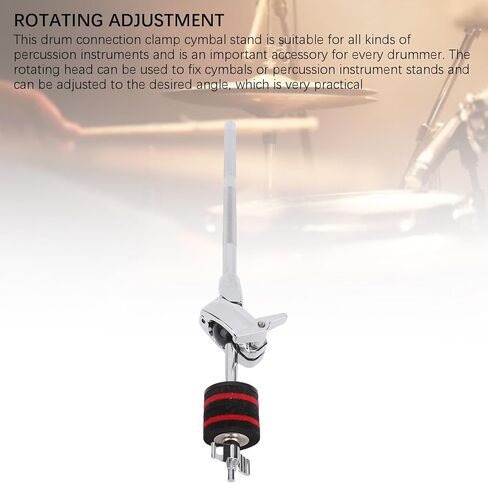 Carbon Steel Cymbal Boom Stand with Rotating Clamp for Cymbals and Percussion Instruments, Adjustable Drum Clamp for Drum Set Accessories in Kuwait