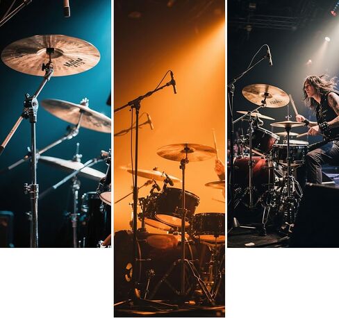 ذراع ذراع الصنج الطبل من KZU، ذراع الإمساك بحامل الصنج شديد التحمل، مشبك تثبيت الصنج 360 درجة مع ذراع تمديد لباد سميك مكدس الصنج قابل للتعديل in Kuwait