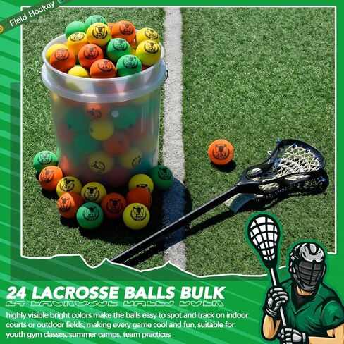 24 عبوة من كرات لاكروس الإسفنجية الناعمة من كرات لاكروس للتدريب الناعم للشباب في الأماكن المغلقة بالكلية والمدرسة الثانوية الحجم الرسمي للتدريب على الألعاب in Kuwait