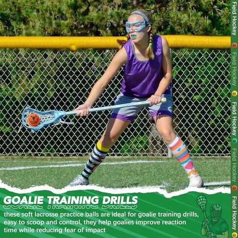 24 عبوة من كرات لاكروس الإسفنجية الناعمة من كرات لاكروس للتدريب الناعم للشباب في الأماكن المغلقة بالكلية والمدرسة الثانوية الحجم الرسمي للتدريب على الألعاب in Kuwait