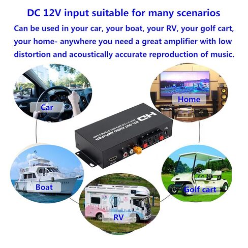 Audio Power Amplifier, 2.1 Channel 80W x 2 with Subwoofer, HDMI and AUX Inputs, Treble and Bass Control, for Mobile Phones, MP3, CD Players, TVs, Computers in Saudi Arabia