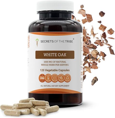 Secrets of the Tribe White Oak 120 Capsules, 1000 mg, White Oak (Quercus alba) Dried Bark (120 Capsules) in Kuwait