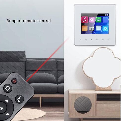 BT Wall Amplifier, Audio Wall Mount Music Amplifier with 2.8inch Touch Screen with FM Radio Timing On Off Background Music Player Control Panel for Commercial Audio in Saudi Arabia