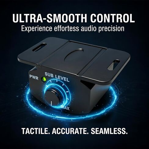 Universal Bass Knob – RCA Inline Volume Controller for Car Amplifier, Subwoofer & Audio System, Heavy Duty Metal Gain Control Knob with Long Extension Cable in Saudi Arabia