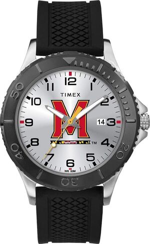 Timex Tribute Men's Collegiate Gamer 42mm Watch – Maryland Terrapins with Black Silicone Strap in Saudi Arabia