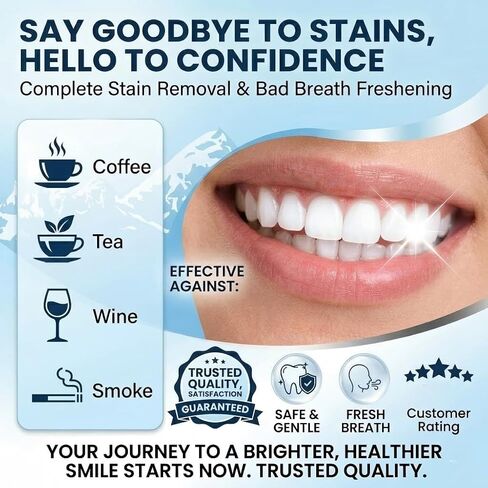 طلاء الأسنان، طلاء تبييض الأسنان - أسنان بيضاء فورية، تركيبة لطيفة وآمنة، طلاء أبيض بسيط ومحمول للأسنان - استعادة الابتسامة الواثقة (1) in Kuwait
