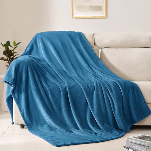 BEAUTEX Soft Fleece Baby Blanket for Boy Girl Infant Toddler Crib Cot Stroller, Small Size Fuzzy Plush Swaddle Blanket, Super Cozy and Comfy for All Seasons (Baby Blue, 30" x 40") in Kuwait