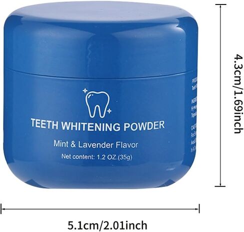 قطعتان من مسحوق تبييض الأسنان، مسحوق تبييض نفس منعش، إزالة البقع بدون حساسية، تأثيرات تبييض معززة (1) in Kuwait