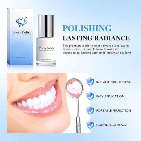 قطعتان من طلاء الأسنان، طلاء الأسنان، سائل تلميع الأسنان التجميلي لتحسين مظهر الأسنان، تركيبة الفرشاة، تركيبة آمنة محمولة للعناية بالفم ونتائج طويلة الأمد in Kuwait