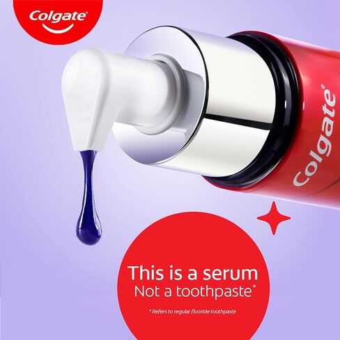 مصل تبييض الأسنان فيزيبل وايت بيربل من كولجيت، 1.5 أونصة/40 مل - نكهة النعناع واليوزو، مصل أرجواني لتفتيح فوري من أجل ابتسامات أكثر بياضًا in Kuwait