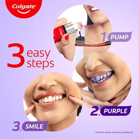 مصل تبييض الأسنان فيزيبل وايت بيربل من كولجيت، 1.5 أونصة/40 مل - نكهة النعناع واليوزو، مصل أرجواني لتفتيح فوري من أجل ابتسامات أكثر بياضًا in Kuwait