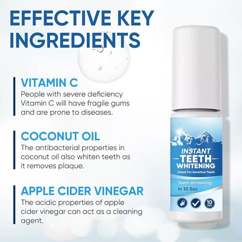 طلاء الأسنان، طلاء تبييض الأسنان، طلاء أسنان أبيض فوري، طلاء أسنان أبيض محكم، محمول وبسيط، أزرق in Kuwait