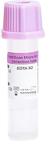 100pcs 0.5mL Vacuum Blood Collection Tubes, EDTA Plastic Blood Tubes with Purple Top, Laboratory Tubes, Micro-Volume Peripheral Blood Collection Tube, for Pet Hospitals in Saudi Arabia