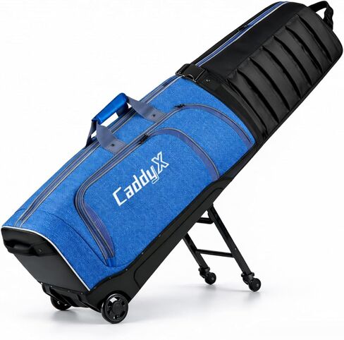 Premium Golf Travel Bag for Airlines with 4-Wheel Hands-Free Rolling & 2-Wheel Pull Mode, Enhanced Head Protection, Reinforced Hard Base in Kuwait