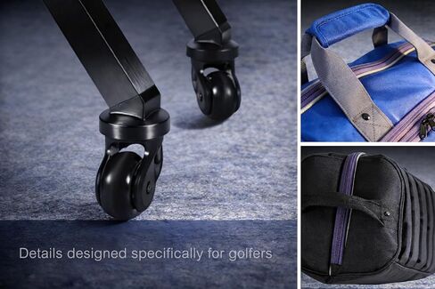 Premium Golf Travel Bag for Airlines with 4-Wheel Hands-Free Rolling & 2-Wheel Pull Mode, Enhanced Head Protection, Reinforced Hard Base in Kuwait
