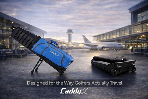 Premium Golf Travel Bag for Airlines with 4-Wheel Hands-Free Rolling & 2-Wheel Pull Mode, Enhanced Head Protection, Reinforced Hard Base in Kuwait