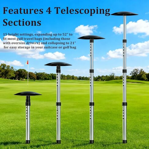 WIGERLON Travel Golf Bag Support Rod to Protect Golf Club,Stiff Arm for Golf Travel Bag,Golf Travel Bag Support Pole in Kuwait