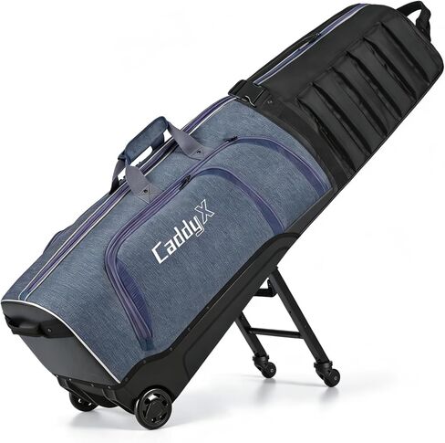 Premium Golf Travel Bag for Airlines with 4-Wheel Hands-Free Rolling & 2-Wheel Pull Mode, Enhanced Head Protection, Reinforced Hard Base in Saudi Arabia