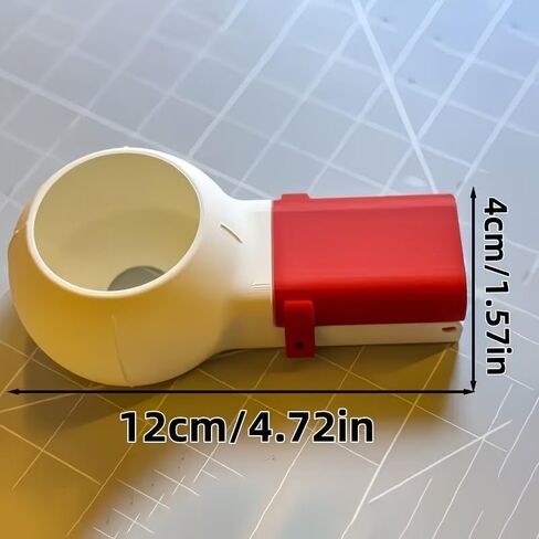 Drill Dust Collector Box for Wall Drilling - Red/White Dust Catcher Tool Compatible with Most Drill Bits in Saudi Arabia