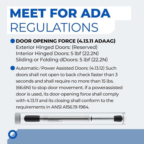 Door Pressure Gauge 0 to 35 Lbs for Hinged Sliding Folding Doors to Meet for ADA Requirement Door Test Tool, with Plastic Protective Tube in Kuwait