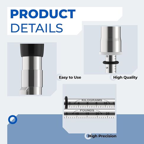 Door Pressure Gauge 0 to 35 Lbs for Hinged Sliding Folding Doors to Meet for ADA Requirement Door Test Tool, with Plastic Protective Tube in Kuwait