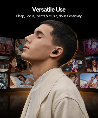 سدادات أذن عازلة للضوضاء بقدرة 45 ديسيبل للنوم، سدادات أذن من السيليكون الناعم قابلة لإعادة الاستخدام للشخير والحفلات الموسيقية والنوم الجانبي والسفر بالطائرة وحماية السمع وسدادات أذن لتقليل الضوضاء مع حقيبة محمولة in Kuwait