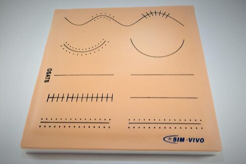 Sim-Suture Learning System: Complete Suture Skills Training Module - Includes Large, Realistic Suture Pad, Suture Tool Kit, Practice Sutures, and Training Guide. Medical Education and Training Only. in Saudi Arabia