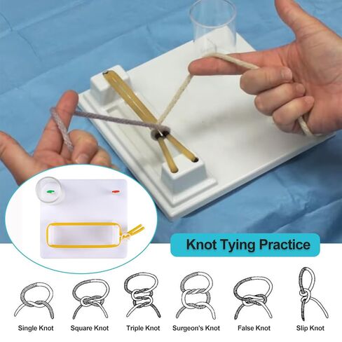 Suture Knot Tying Practice Kit, Surgical Knot-Tying Training Tool for Medical & Nursing Students, Suture Practice Trainer, 1 Set in Kuwait
