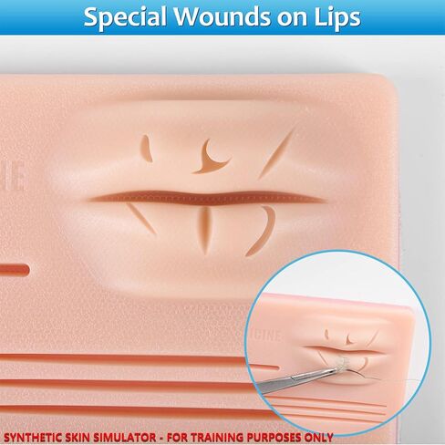 مجموعة تدريب على ممارسة الخياطة، مع وسادة خياطة كبيرة من السيليكون، وأدوات، ومقاطع فيديو للتدريب على إزالة الدباسة للتعليم فقط in Kuwait