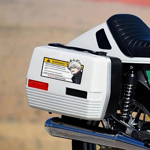 EARLFAMILY 5.1'' Gojo Satoru Cartoon Anime Car Sticker for Watch The Road Warning Decal Anime Vinyl JDM Window Stickers in Kuwait