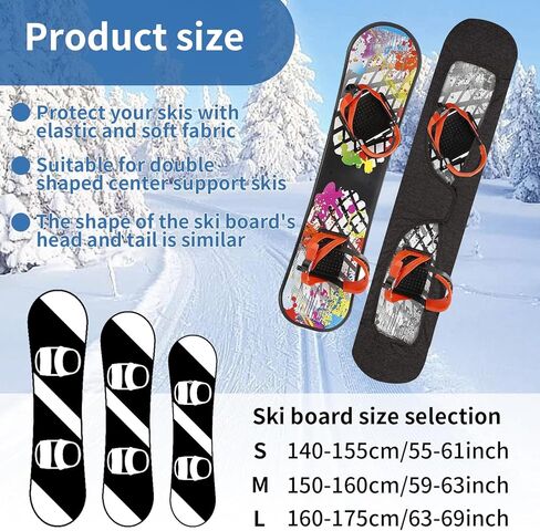 Snowboard Sleeve Soft Cover Case,Adjustable Snowboard Protection Cover,Snowboard Travel Sleeve Suitable for 150 to 175 Snowboards,Fit in Bag Storage Transport Protection in Saudi Arabia